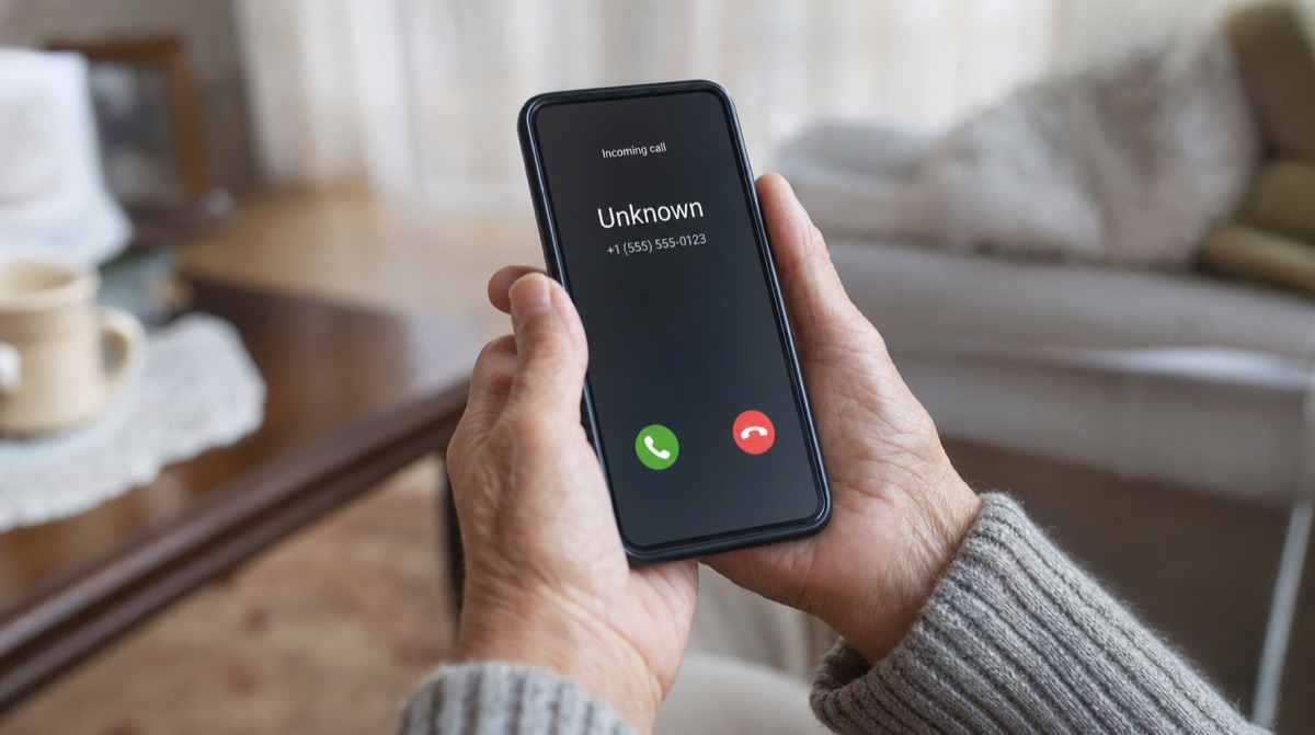 Unbekannter Anruf auf dem Smartphone